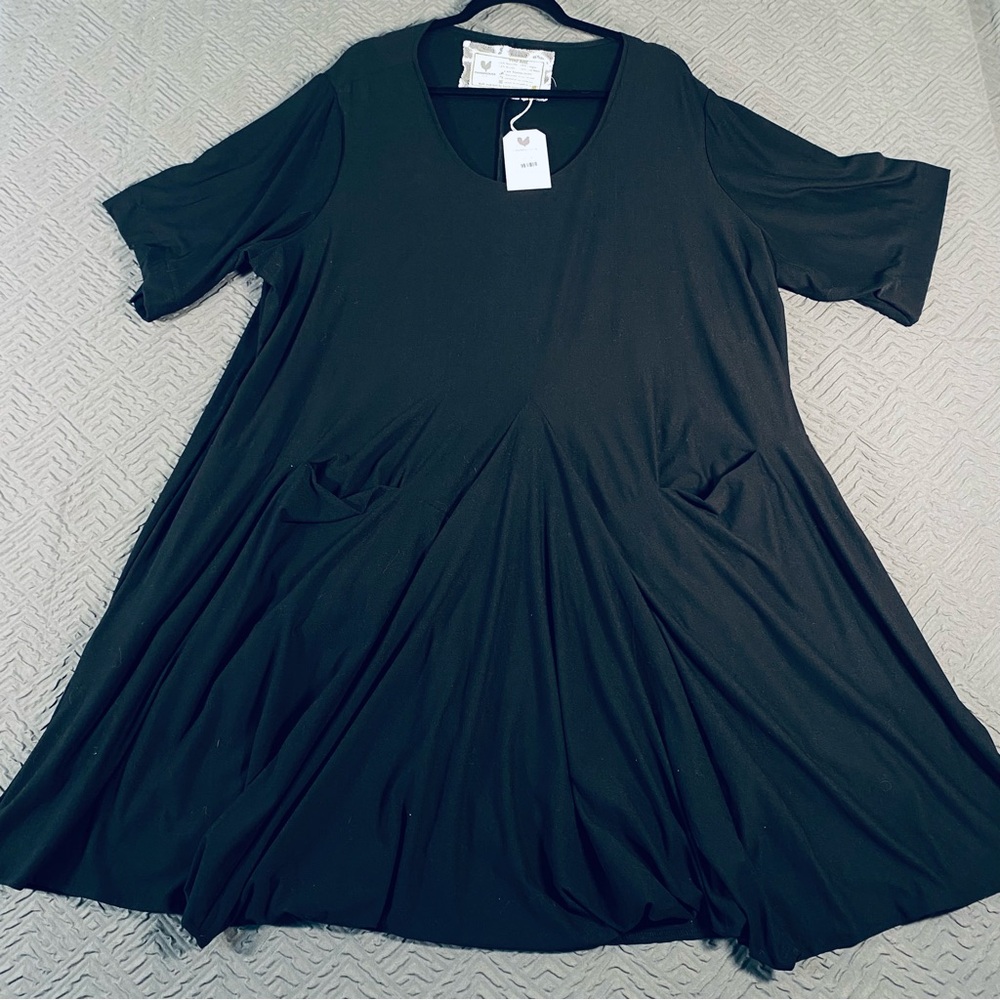 NEW Amish Made Farmhouse Frocks Black Bertha Dress 2XL